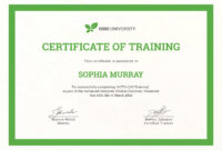 Fantastic Training Certificate Template Word Format