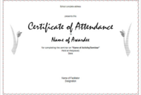 Amazing Conference Certificate Of Attendance Template