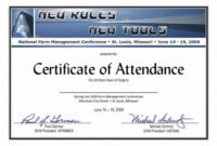 Conference Certificate Of Attendance Template 7 – Best Templates Ideas within Free Certificate Of Attendance Conference Template