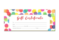 Confetti Birthday Gift Certificate Gift Certificate Inside Best Best intended for Awesome Best Girlfriend Certificate Template