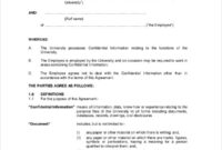 Confidentiality Agreement Template – 16+ Free Pdf, Word Download for Professional Disclosure Statement Template