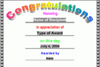 Congratulations Certificate Word Template (1) - Templates Example with regard to Fantastic Congratulations Certificate Word Template