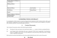 Construction Contract For Fixed Price With Allowances | Legal Forms And for Allowance Contract Template