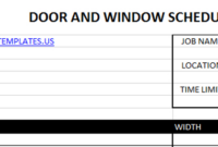 Construction Excel Templates – Door And Window Schedule inside New Window Installation Contract Template