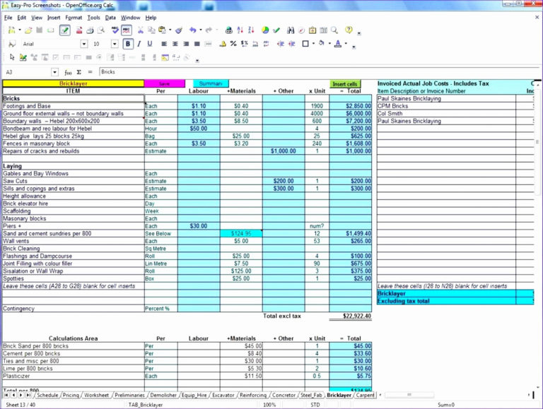 Construction Job Costingreadsheet Free Luxury Cost Tracking Tracker intended for Cost Tracking Template