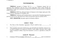 Consulting Agreement Template Word ~ Addictionary throughout Consulting Firm Contract Template