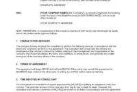 Consulting Service Agreement Template ~ Addictionary pertaining to Software Consulting Contract Template