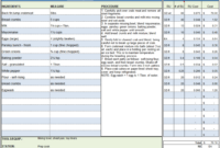 Costing Spreadsheet Template — Excelxo pertaining to Food Cost Template