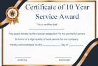 Customer Service Award Certificate: 10 Templates That Give You Perfect regarding Employee Certificate Of Service Template
