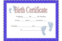 Cute Birth Certificate Template - 16+ Complete Designation pertaining to Stuffed Animal Birth Certificate Template 7 Ideas