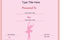 Dance Certificate Templates Free Download regarding Simple Hip Hop Dance Certificate Templates