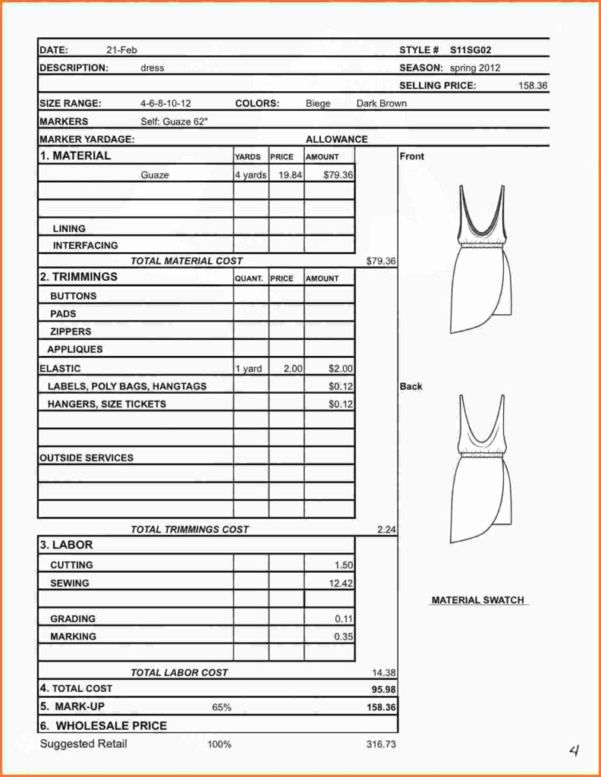 Data Center Cost Model Spreadsheet | Cost Sheet, Costing Sheet, Sewing with Amazing Fashion Cost Sheet Template