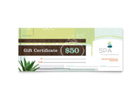 Day Spa Gift Certificate Template – Word & Publisher in Publisher Gift Certificate Template