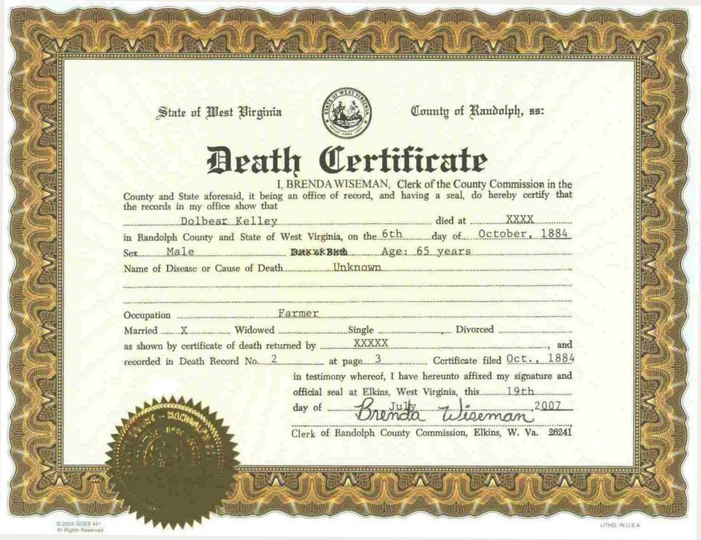 Death-Certificate-Template-Lhprpklt with regard to Death Certificate Template