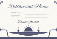 Dinner For Two (Royal, #9957) – Doc Formats | Dinner For Two, Gift throughout Dinner Certificate Template Free