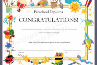 Diploma/Certificate For Preschool Or Daycare: Printable Pdf | Etsy with regard to Daycare Diploma Template Free
