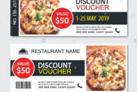 Discount Gift Voucher Fast Food Template Design. Pizza Set Within Pizza for Pizza Gift Certificate Template