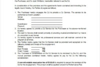 Dj Contract – 12+ Download Documents In Pdf within Dj Contract Agreement Template