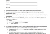 Dj-Promoter Contract Template For Hiring A Dj | Contract Template intended for Simple Dj Contract Agreement Template