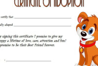 Dog Adoption Certificate Template Free: 2020 Best Ideas with regard to Fresh Adoption Certificate Template