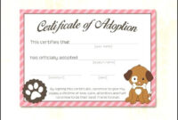 Dog Adoption Certificate Template - Sample Templates within Pet Adoption Certificate Editable Templates