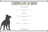 Dog Birth Certificate Template Editable [9+ Designs Free] pertaining to Fresh Editable Birth Certificate Template