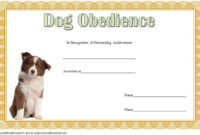 Dog Obedience Certificate Template Free Download In 2021 | Training within Dog Training Certificate Template