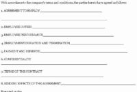 Dog Training Contract Template Unique Employee Agreement Is A Contract in Dog Training Contract Template