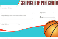 Download 7+ Basketball Participation Certificate Editable Templates regarding Basketball Tournament Certificate Template