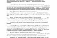 Download Salon Booth Rental Lease Agreement Template | Pdf | Rtf | Word with Amazing Salon Employee Contract Template