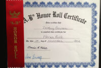 √ 20 All A Honor Roll Certificate ™ In 2020 | Honor Roll, Kids Awards in Fantastic Editable Honor Roll Certificate Templates