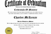 √ 20 Certificate Of License For The Gospel Ministry Template ™ (2020 pertaining to Ordination Certificate Template