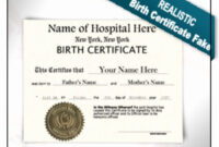 √ 20 Fake Birth Certificate Template Free ™ In 2020 | Fake Birth with Amazing Birth Certificate Fake Template