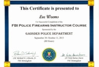 √ 20 Firearms Training Certificate Template ™ | Dannybarrantes Template throughout Free Firefighter Certificate Template Ideas