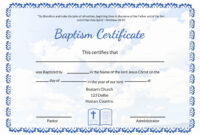 √ 20 Free Baptism Certificate Template ™ In 2020 | Certificate intended for Roman Catholic Baptism Certificate Template