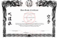 √ 20 Karate Certificate Templates Free Download ™ | Dannybarrantes Template with regard to New Karate Certificate Template