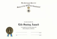 √ 30 Life Saving Award Certificate Template | Effect Template pertaining to Life Saving Award Certificate Template