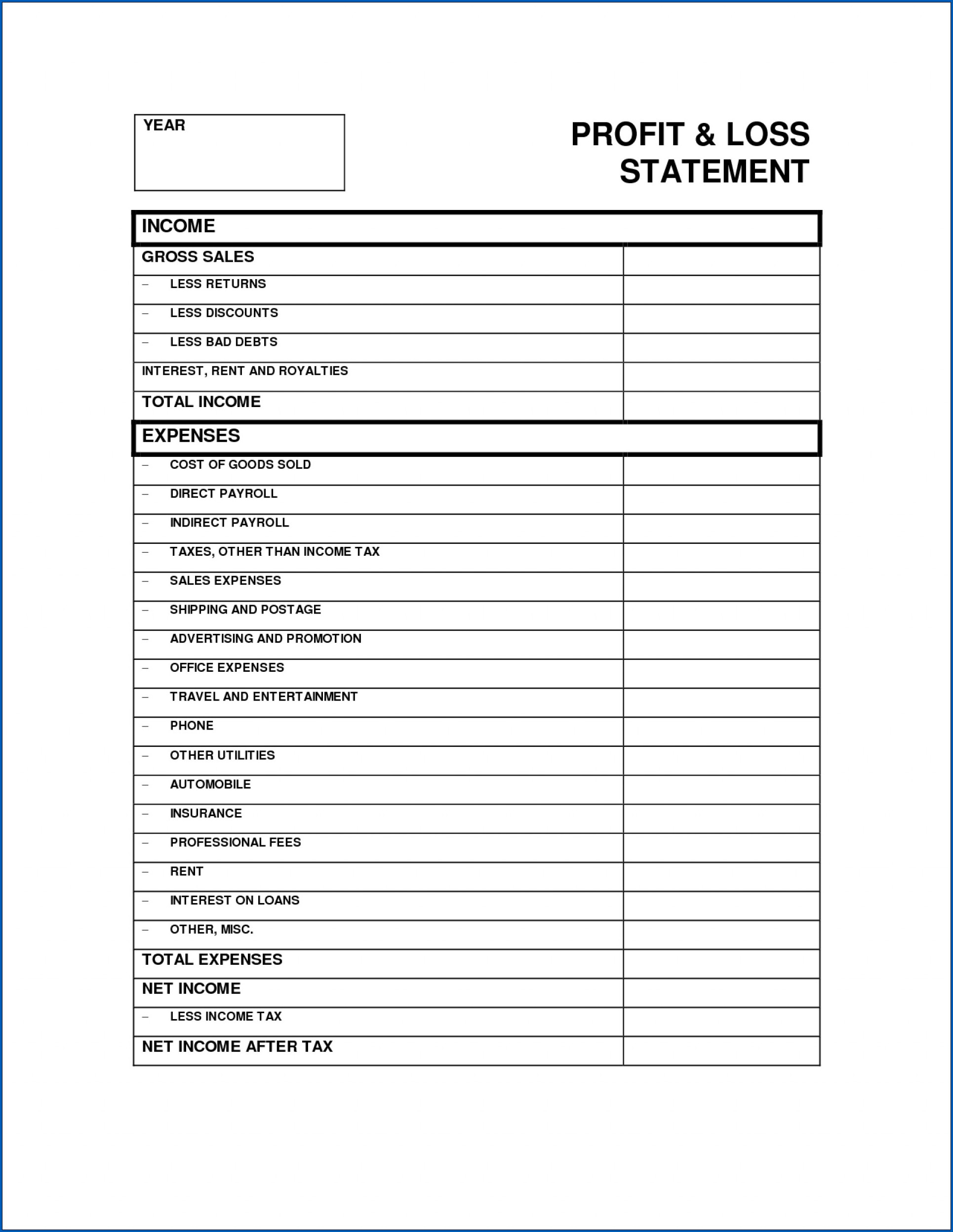 √ Free Profit And Loss Statement Template For Small Business | Templateral regarding Home Business Profit And Loss Statement Template