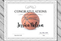 Editable Basketball Certificate Template - Printable Within Sports regarding Athletic Award Certificate Template