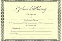 Editable Blank Marriage Certificate Templates - For Word within Simple Blank Marriage Certificate Template