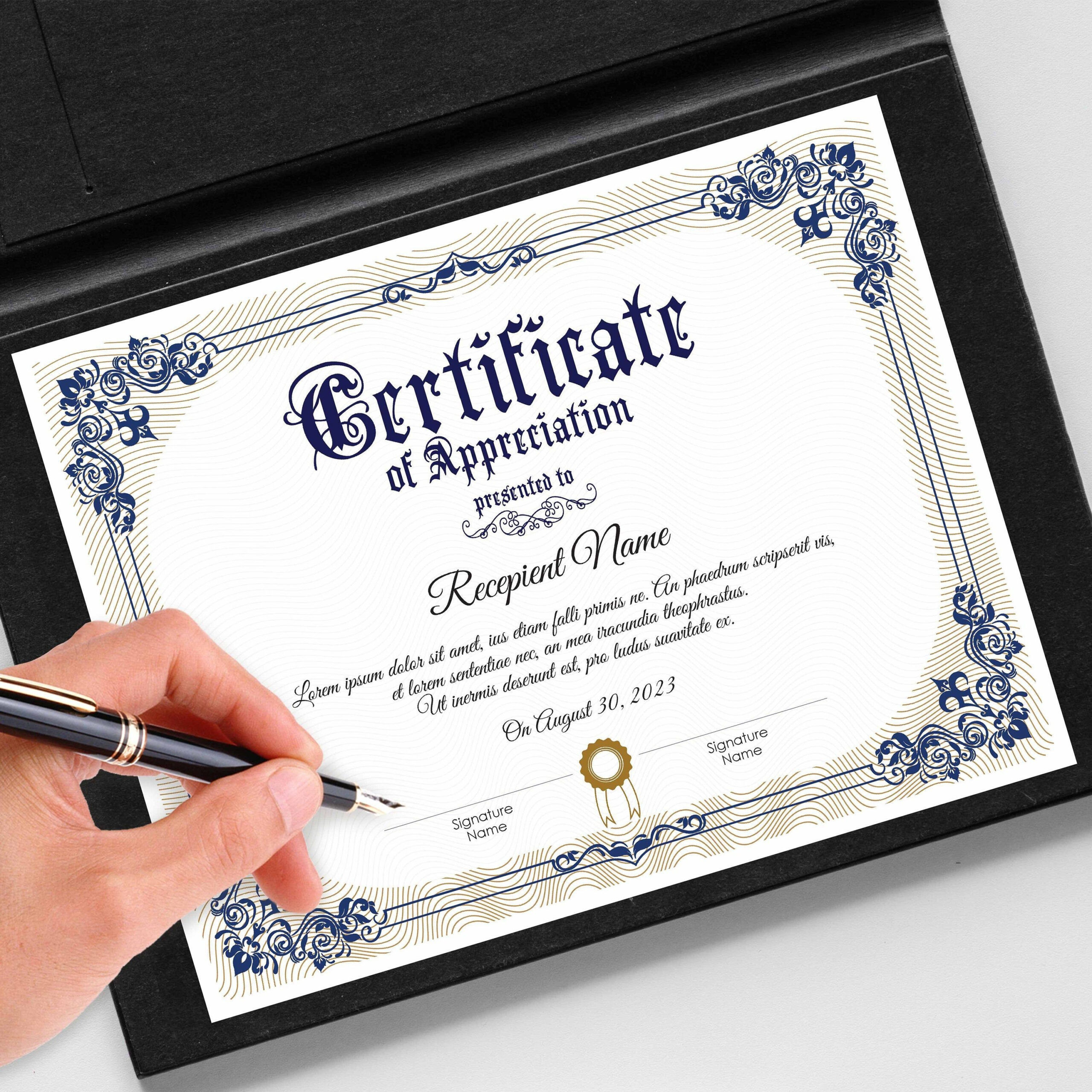 Editable Certificate Of Appreciation Template Printable - Etsy within Recognition Certificate Editable
