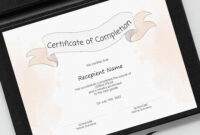 Editable Certificate Of Completion Template Printable | Etsy regarding Awesome Completion Certificate Editable