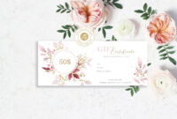 Editable Gift Certificate Template With Pink Watercolor | Etsy | Gift for Pink Gift Certificate Template