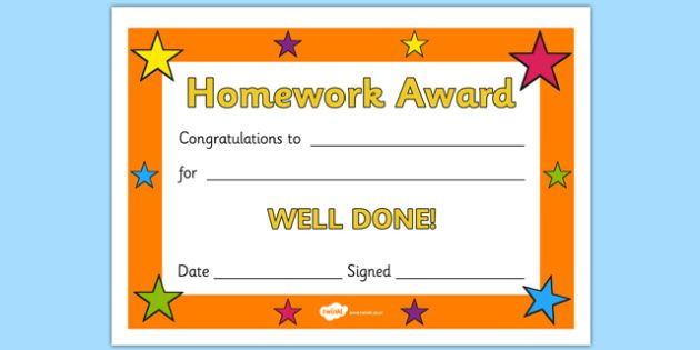 Editable Homework Award Certificate - Award, Homework, Reward, Rewards within Amazing Certificate Of Kindness Template Editable Free