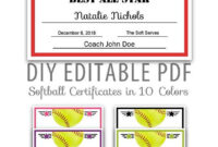 Editable Pdf Sports Team Softball Certificate Award Template In 10 regarding Softball Certificate Templates