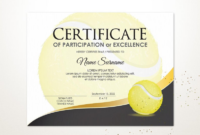 Editable Tennis Certificate Template Sport Certificate Award | Etsy with Tennis Tournament Certificate Templates