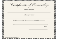 ️5+ Free Sample Of Certificate Of Ownership Form Template ️ Within regarding Ownership Certificate Templates