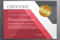 Elegant Certificate Template With Geometric Shapes – Download Vetores E pertaining to New Elegant Certificate Templates Free
