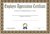 Employee Appreciation Certificate Template [7+ Great Designs Free] pertaining to Fresh Printable Certificate Of Recognition Templates Free