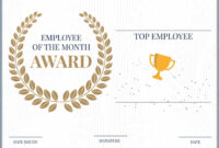Employee Of The Month Award | Awards Certificates Template, Certificate with Fascinating Employee Appreciation Certificate Template
